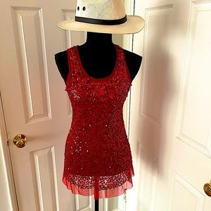 NWT boutique bought European sequined shirt